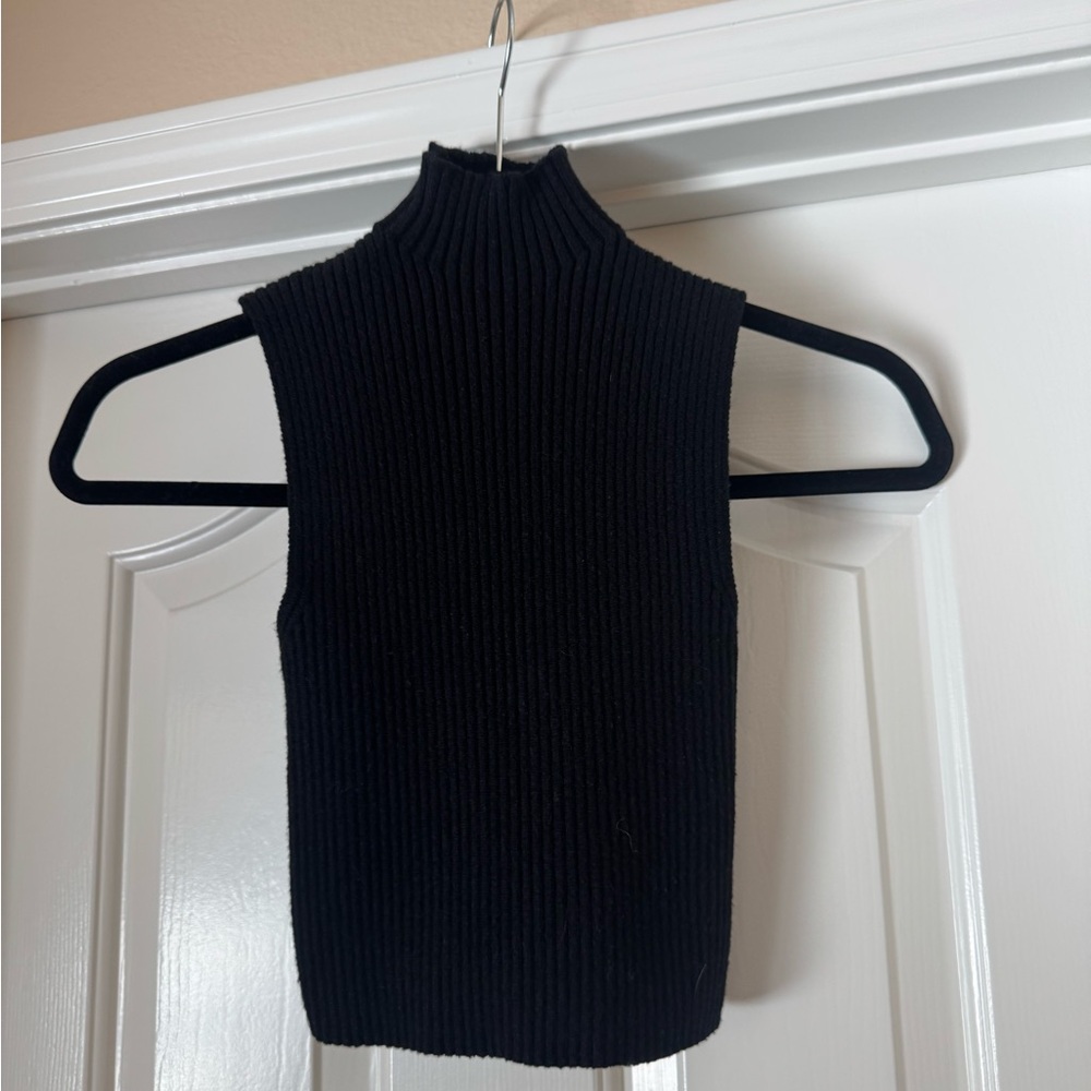 ZARA cropped mock neck sweater